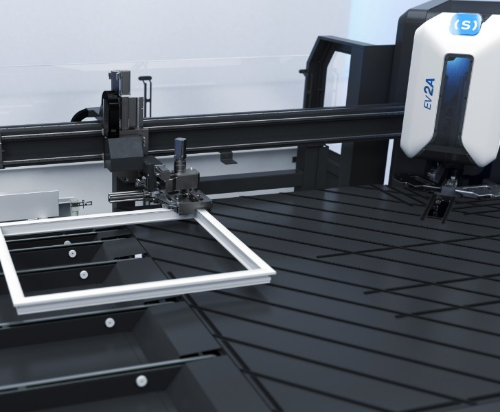 Saldatrici e pulitrici EV 2A Sistema di movimentazione della cornice Someco